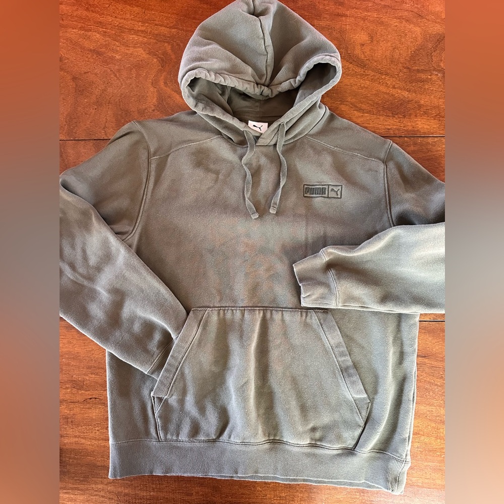 Puma Olive Green Pullover Hoodie